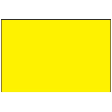 Bsc Preferred 3 x 6'' Fluorescent Yellow Inventory Rectangle Labels BUY00025556